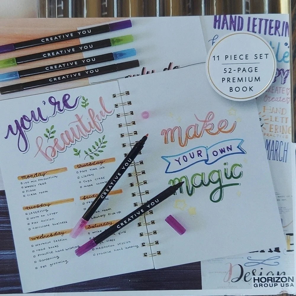 NEW Creative You D.I.Y. Art Hand lettering Kit - 11 Pieces set